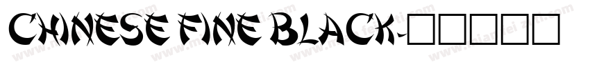 Chinese fine black字体转换